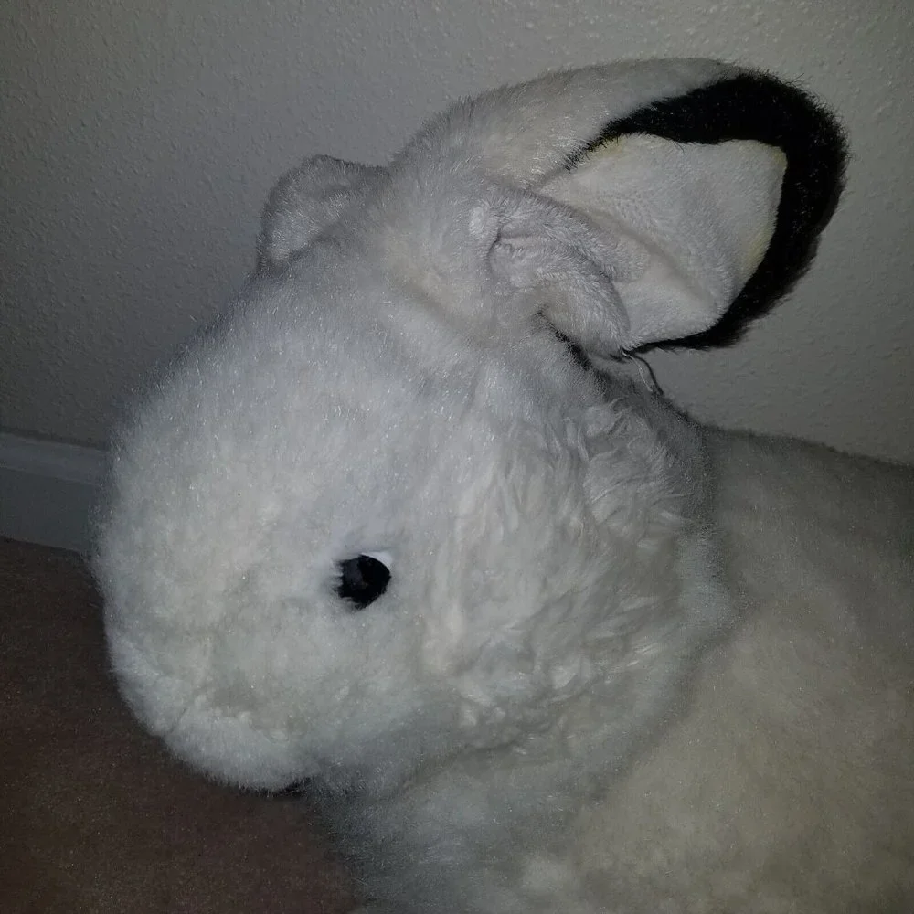 Fine Toy White Bunny Rabbit Plush Realistic 19